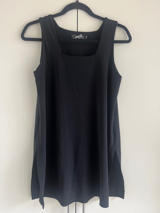 Sympli Tops - Sympli Square Neck Sleeveless tank top tunic